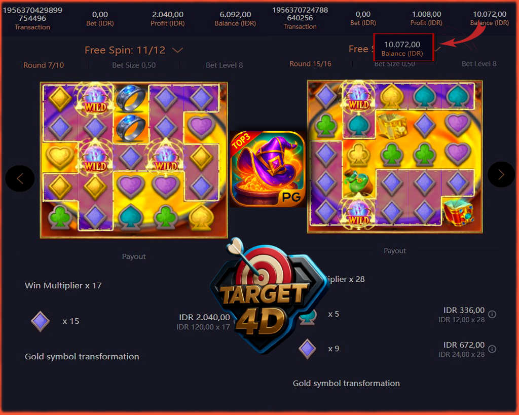 Bukti Kemenangan JP Alchemy Gold