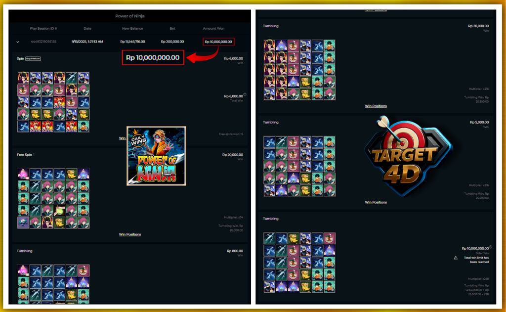 Bukti Kemenangan JP Power of Ninja