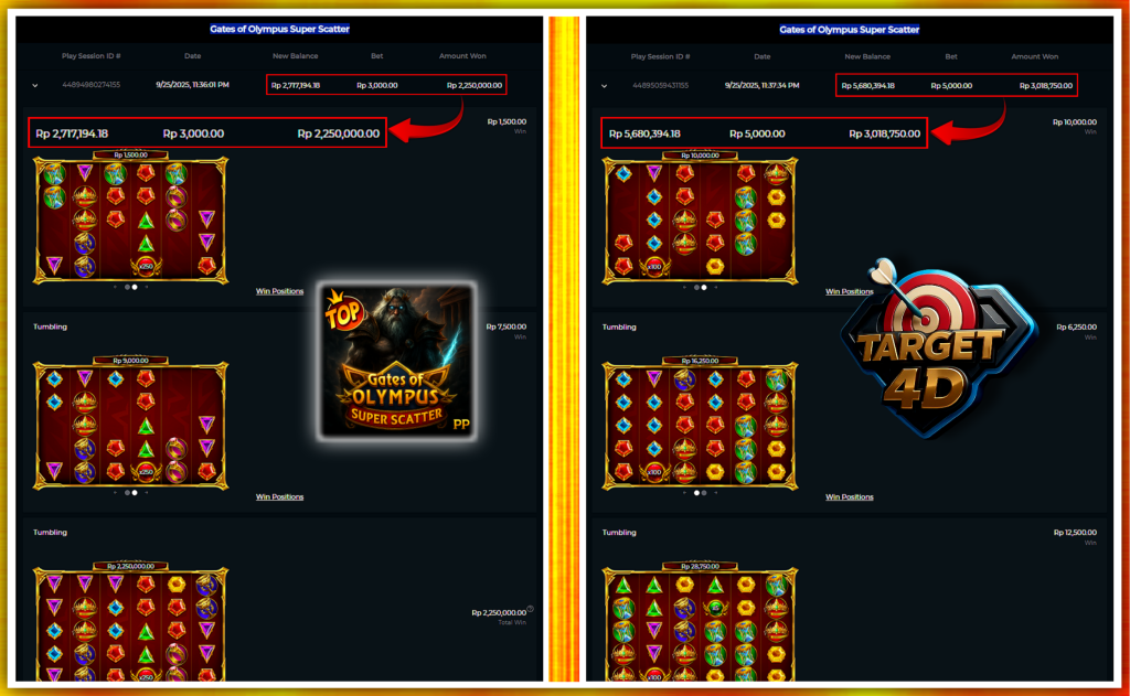 Bukti Kemenangan JP Gates of Olympus Super Scatter