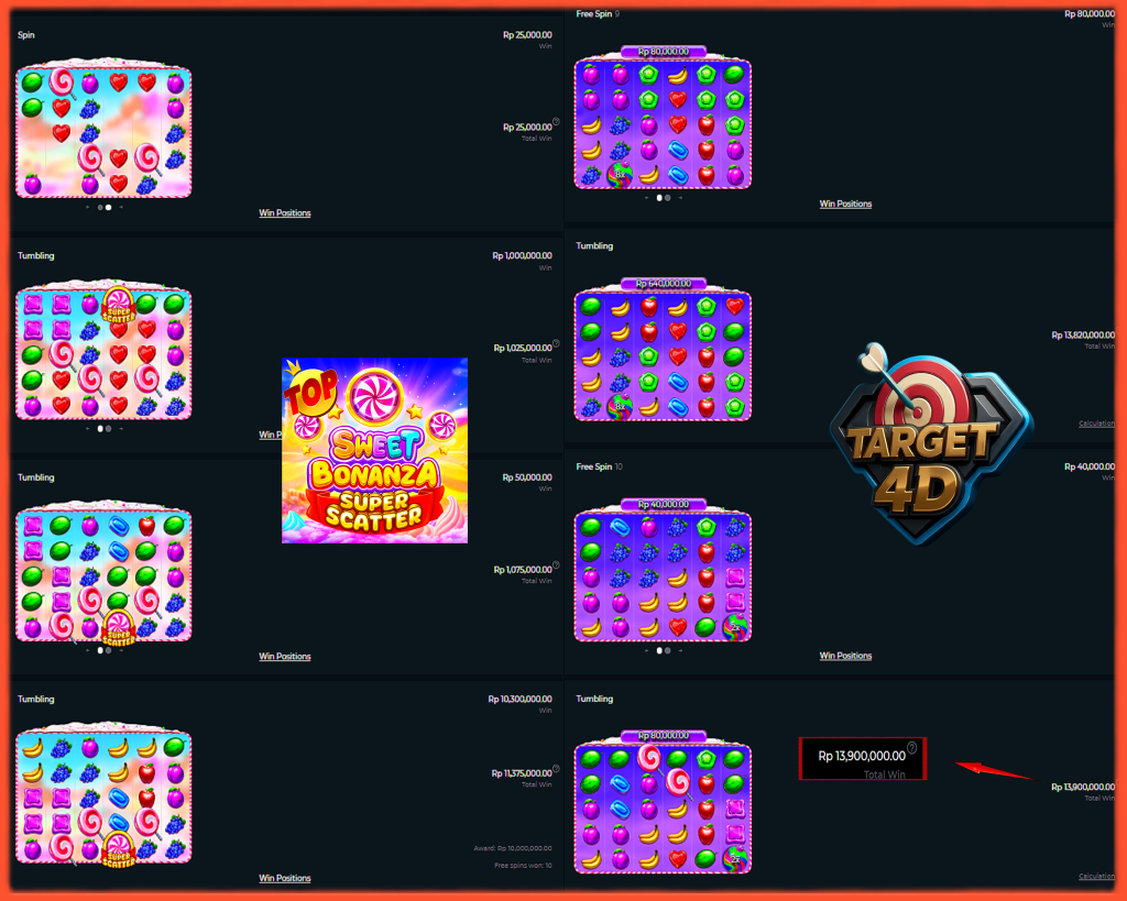 Bukti Kemenangan JP Sweet Bonanza Super Scatter