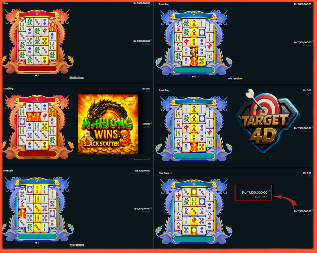 Bukti Kemenangan JP Mahjong Wins 3 – Black Scatter