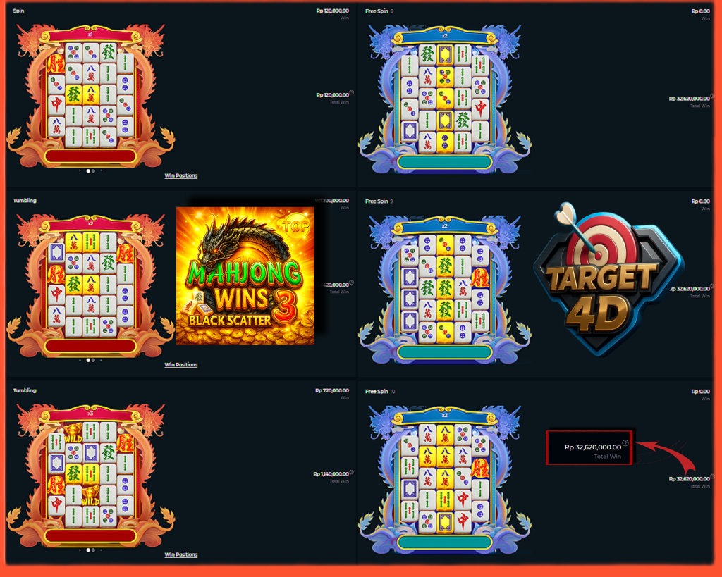 Bukti Kemenangan JP Mahjong Wins 3 – Black Scatter