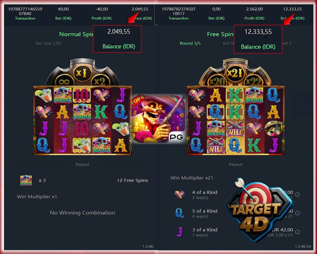 Bukti Kemenangan JP WILD BANDITO