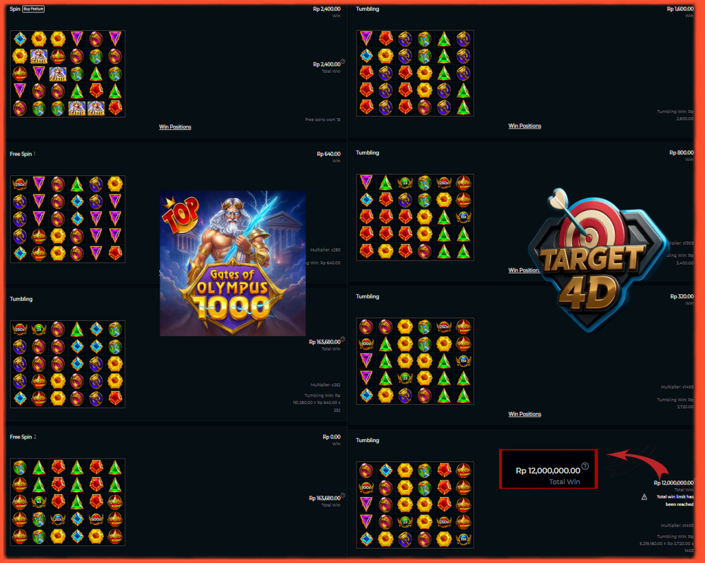 Bukti Kemenangan JP Gates of Olympus 1000