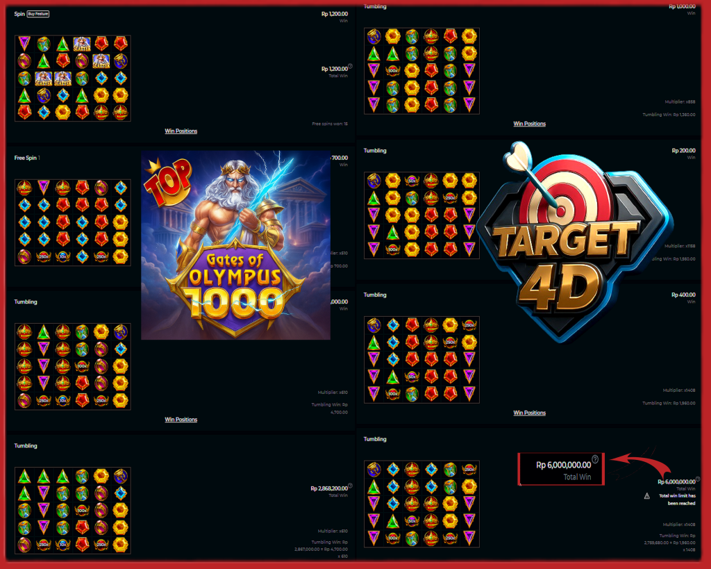 Bukti Kemenangan JP Gates of Olympus 1000