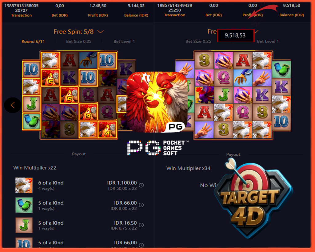 Bukti Kemenangan JP Rooster Rumble