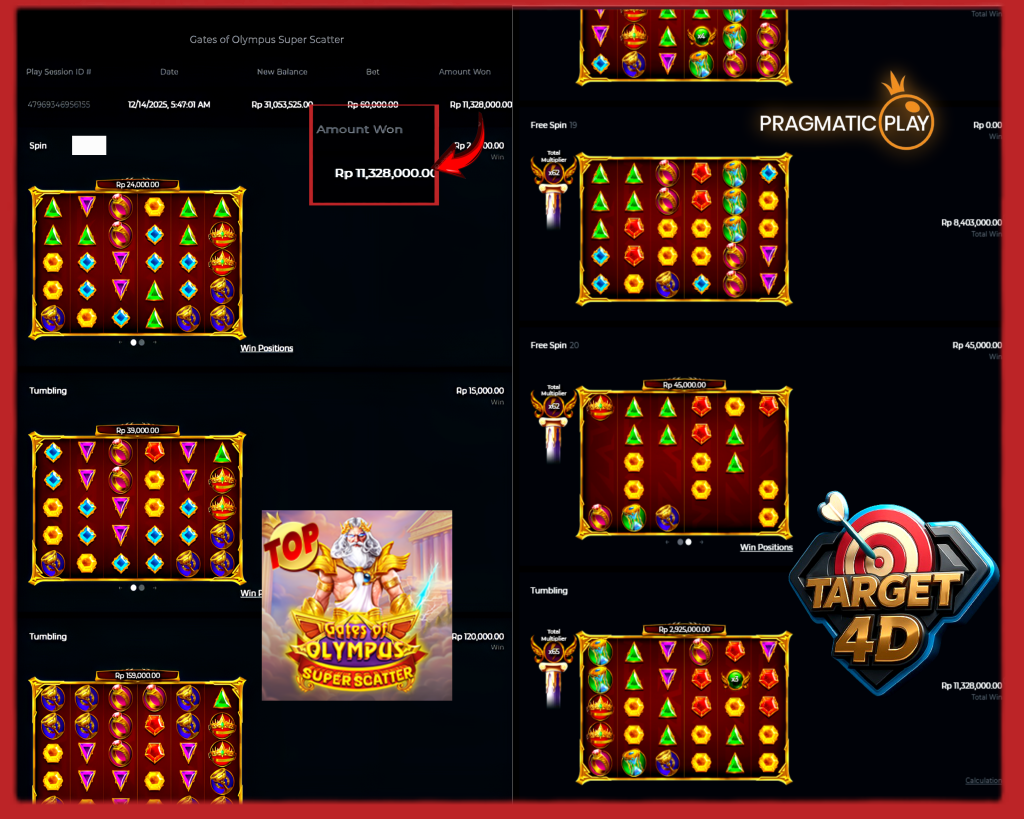 Bukti Kemenangan JP Gates of Olympus Super Scatter