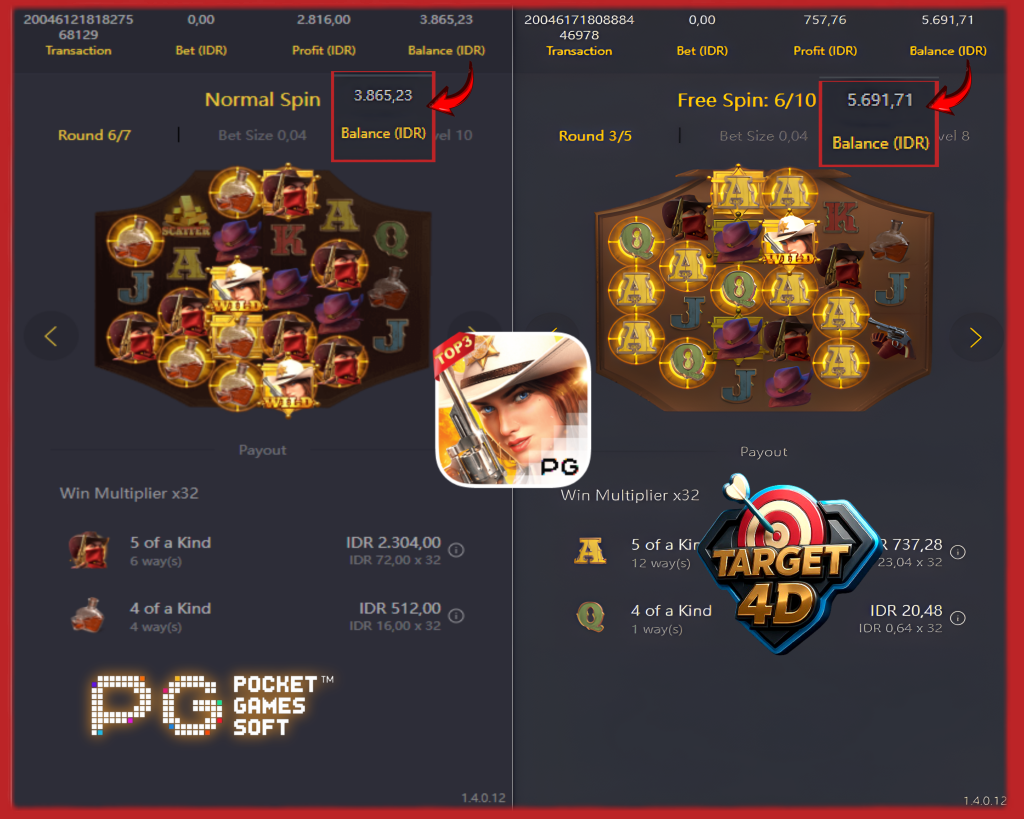 Bukti Kemenangan JP Wild Bounty Showdown