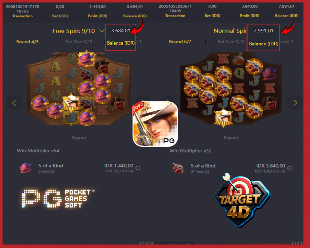 Bukti Kemenangan JP Wild Bounty Showdown