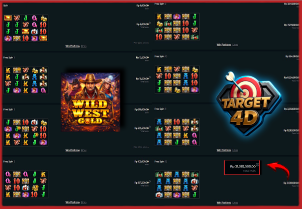 Bukti Kemenangan JP Wild West Gold