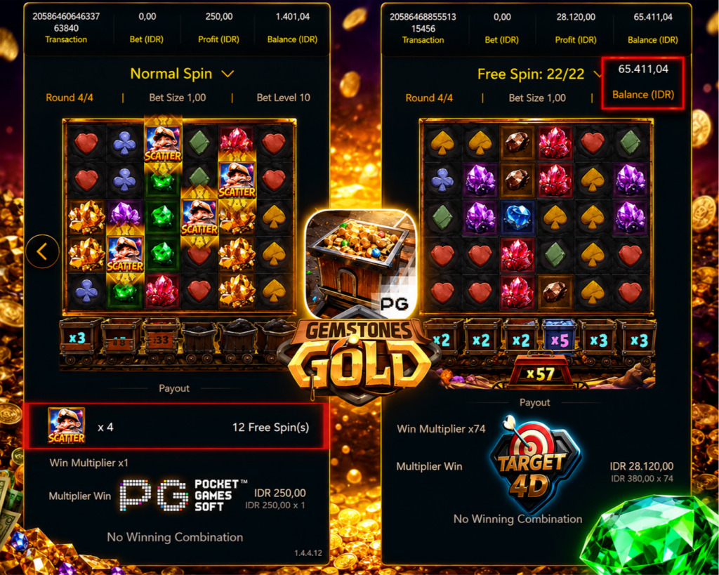 Bukti Kemenangan JP Gemstones Gold