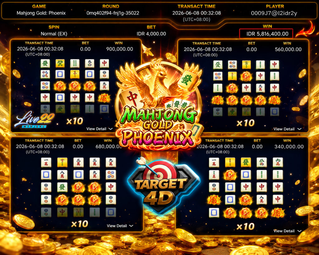 Bukti Kemenangan JP Mahjong Gold : Phoenix