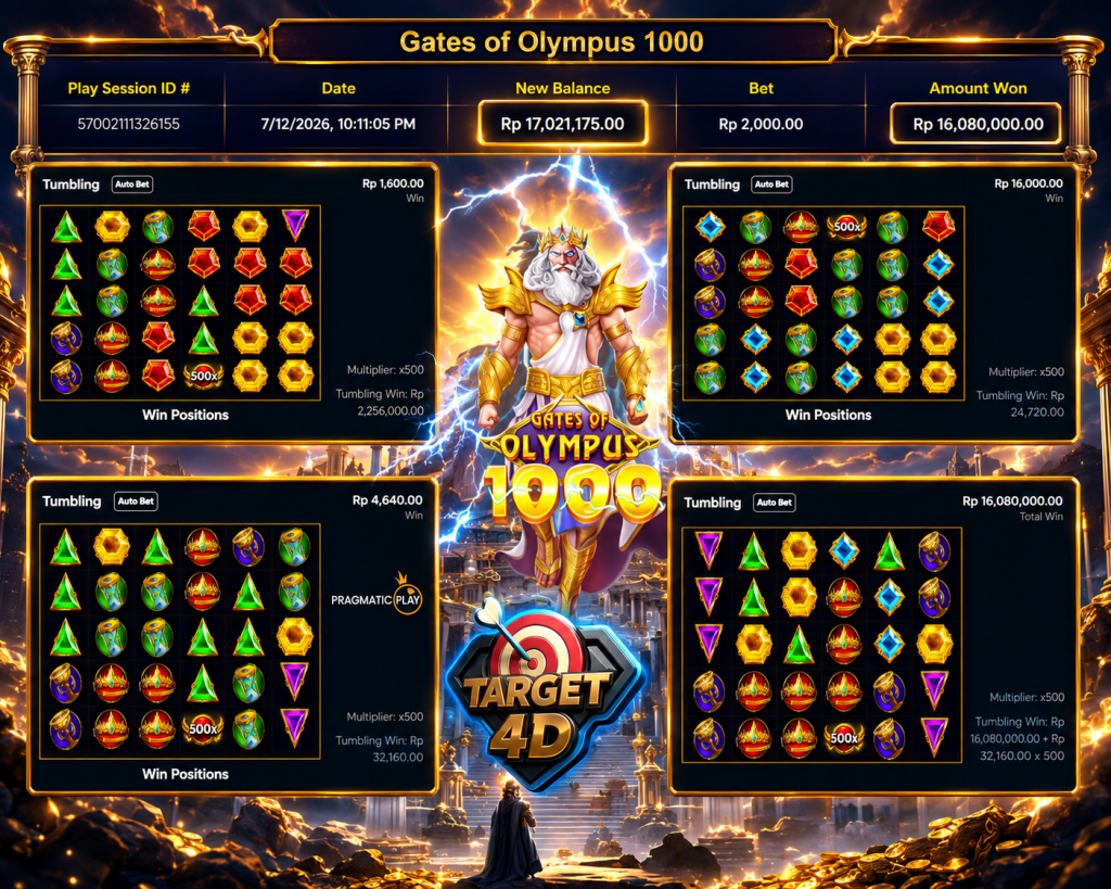 Bukti Kemenangan JP Gates Of Olympus 1000