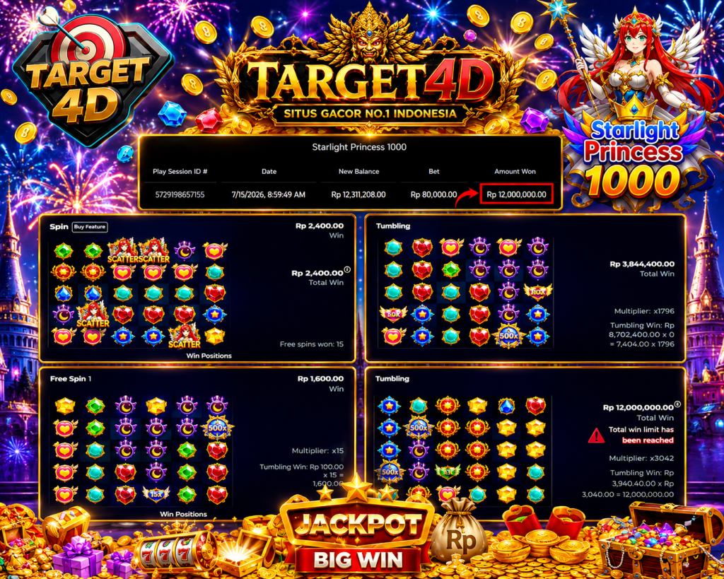 Bukti Kemenangan JP Starlight Princess 1000