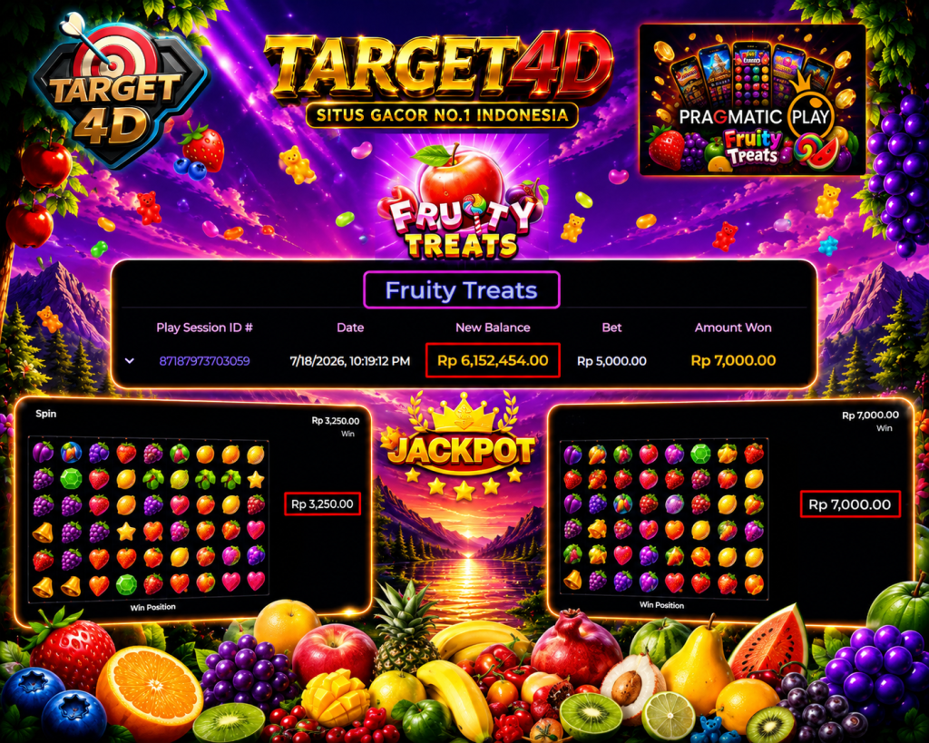 Bukti Kemenangan JP Fruity Treats
