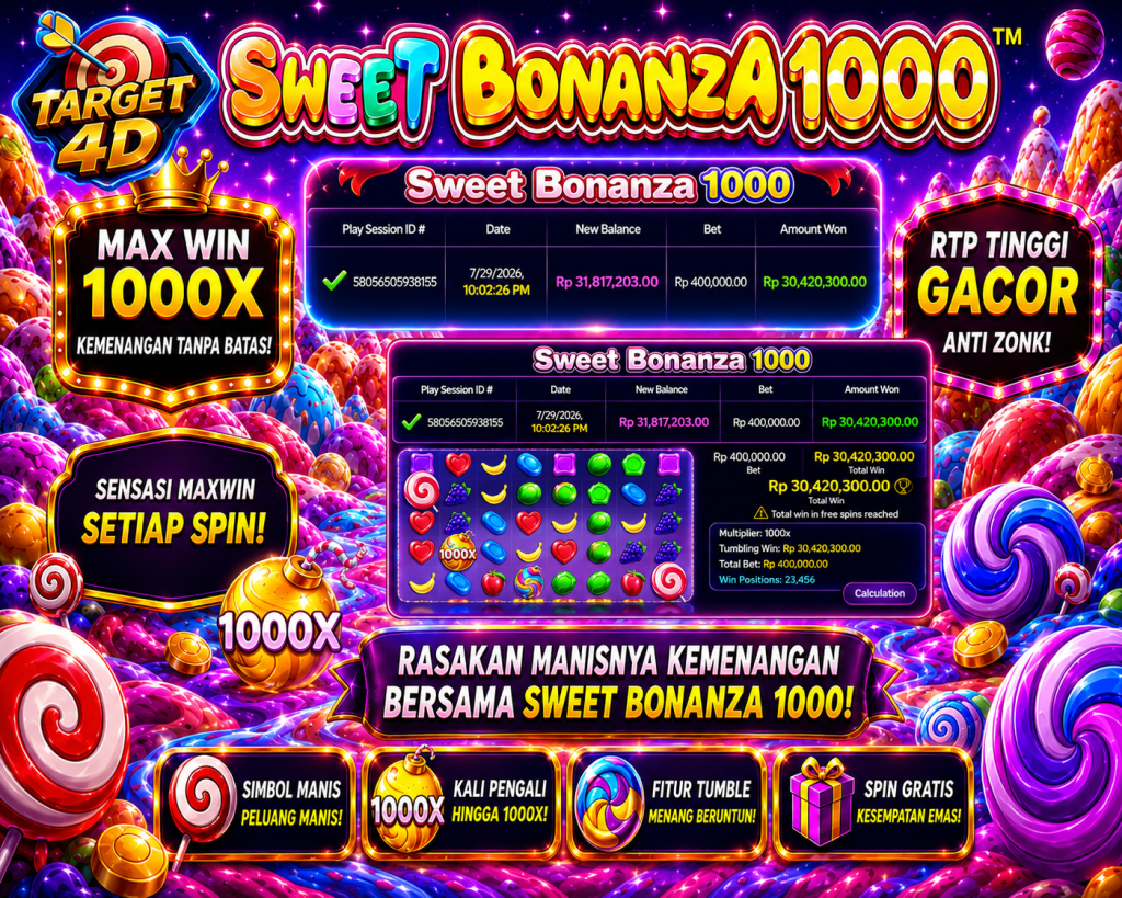 Bukti Kemenangan JP Sweet Bonanza 1000