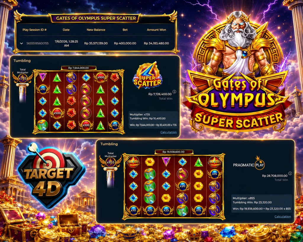 Bukti Kemenangan JP Gates Of Olympus Super Scatter