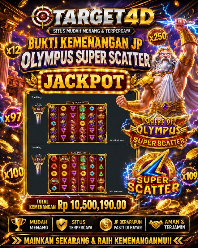 Bukti Kemenangan JP OLYMPUS SUPER SCATTER
