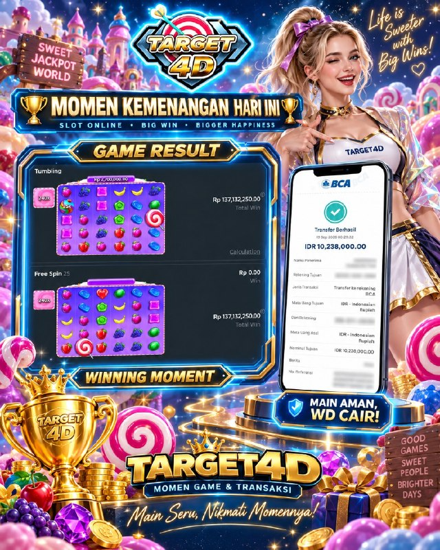 SELAMAT ATAS KEMENANGAN MAXWIN SWEET BONANZA 1000