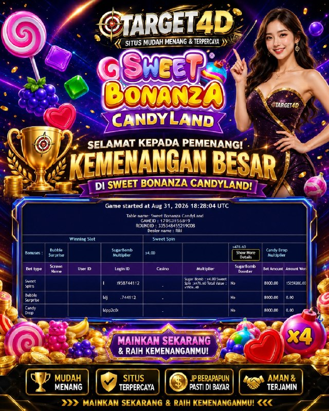 Bukti Kemenangan SWEET BONANZA CANDYLAND
